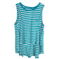 We The Free People white turquoise striped tank TOP oversized XS extra small NEW