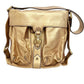 Gianni Bini golden gold leather handbag shoulder bag purse