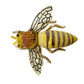 vintage brown & yellow gold Wasp Brooch flying insect jewelry pin made in Korea