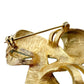 vintage gold & pale turquoise twisted knot BROOCH jewelry pin