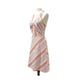Ann Taylor striped Halter Dress women's size 2 small earth tones white peach