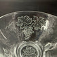 set of 3 vintage Anchor Hocking Vintage Clear Snack Cups grape clusters leaves