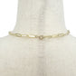 gold tone metal Paper Clip chain Necklace 16" length fashion jewelry