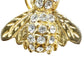 vintage rhinestones red & gold Bee Bug BROOCH small insect costume jewelry pin