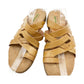 BareTraps brown tan faux leather Cassy slip-on Sandals women's 8 M shoes