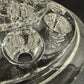 vintage 5" clear glass Flower Frog with 16 stem holes for floral arrangements