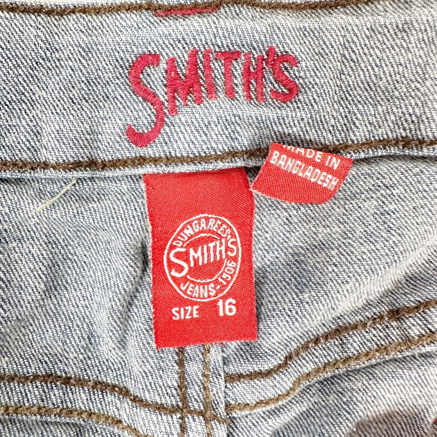 Smith's Dungarees Jeans medium wash denim pants size 16 women's flare bootcut