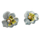 vintage Hobé blue flower BROOCH floral jewelry pin and clip EARRINGS set