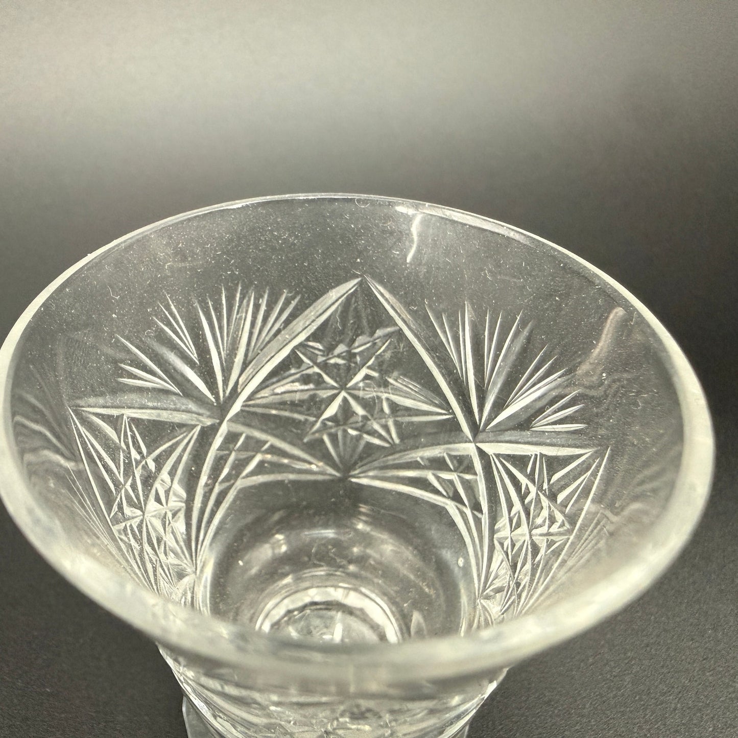 set of 4 crystal Shot Glasses | vintage barware