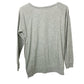 LEITH gray sweatshirt long TOP size XS extra small shoulder side zipper details
