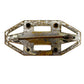 vintage pinkish pearlescent stone rhinestones BROOCH octagon shaped jewelry pin