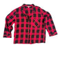Victoria's Secret red & black plaid Pajama Lounge Top women's LARGE shirt