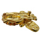 vintage bejeweled gold Bumblebee Bug BROOCH insect jewelry pin rhinestones