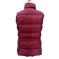 Lands' End quilted burgundy Down Puffer Vest women's SMALL 6-8 herringbone print