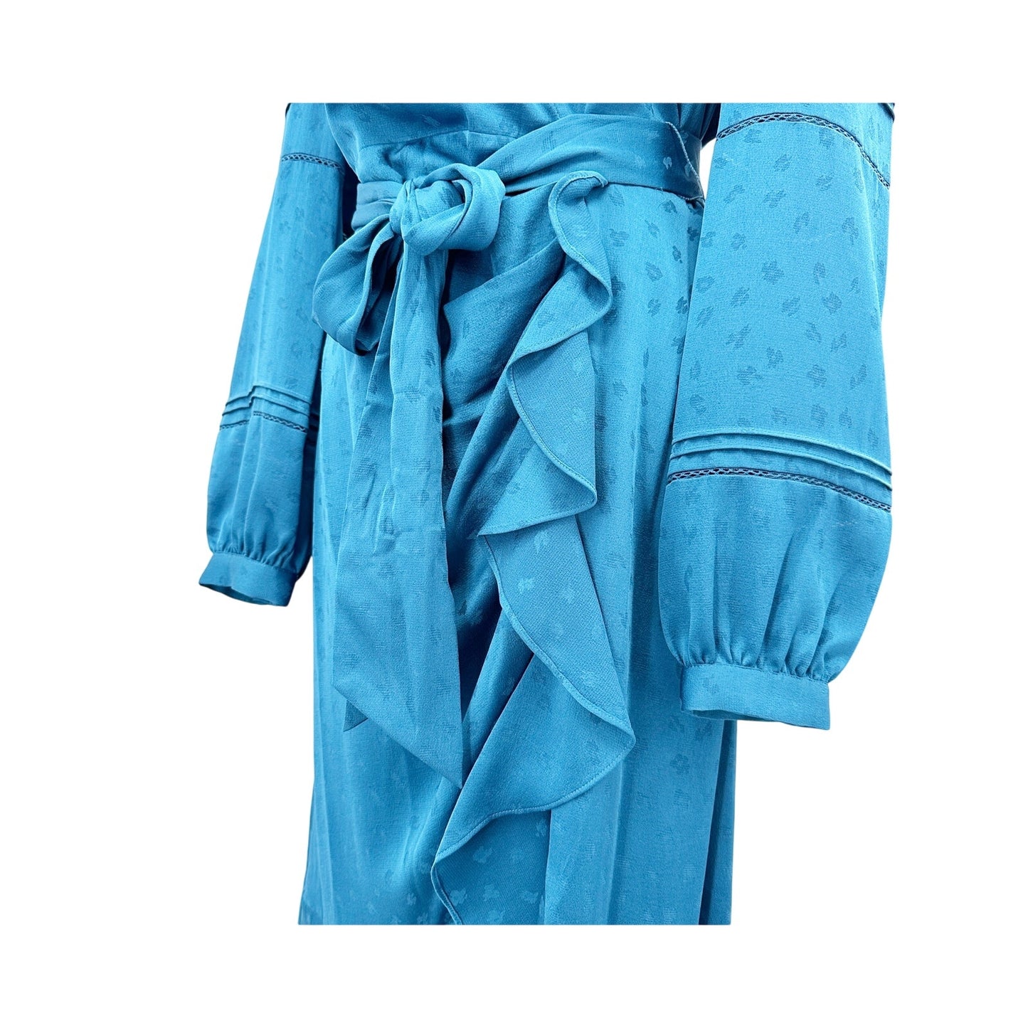 Veronica Beard blue cerulean Miriam Dress women's 10 medium NWT $550 ruffle hem