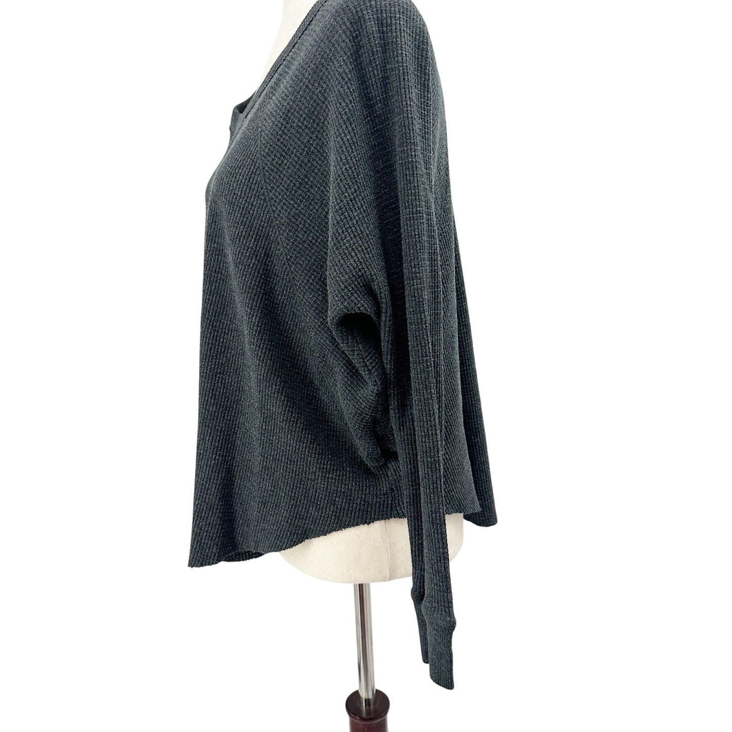 We The Free People dark gray Thermal shirt Top women's XS