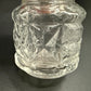 vintage clear glass 2.25" tall Salt & Pepper Shaker jars set - missing lids