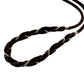 vintage braided brown velvet rope & gold chain Self Tie Belt 68" long accessory