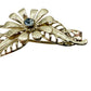 vintage silver flower light blue rhinestone Hair Fork Pin retro fashion jewelry