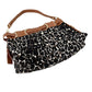 new Gianni Bini brown & black cheetah print canvas & leather handbag purse $189