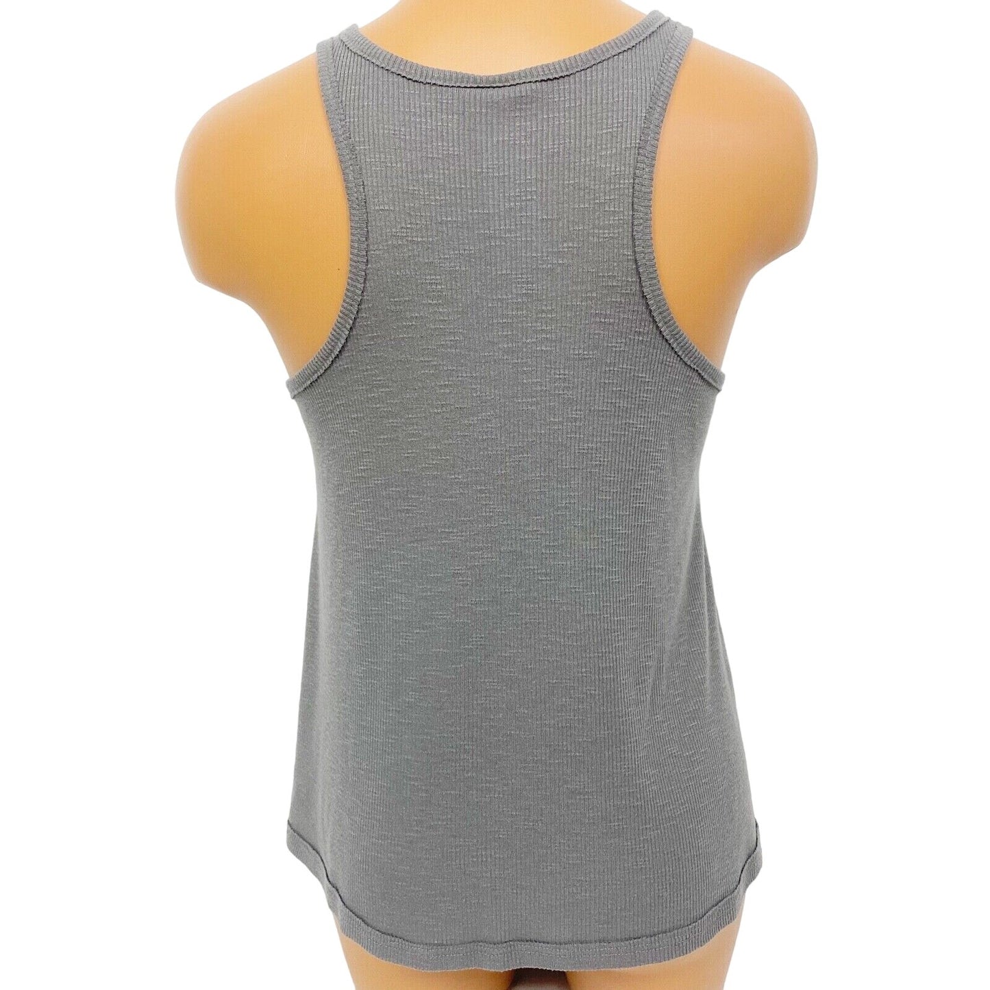 Free People gray ribbed TANK loose-fitting TOP shirt women's S small racerback
