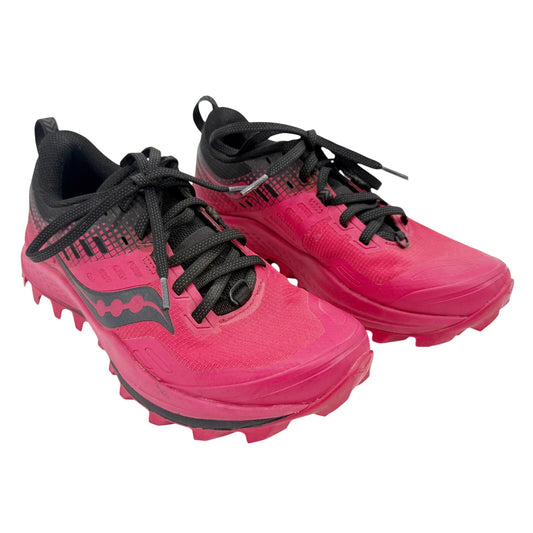 Saucony barberry & black Peregrine 10 ST women's 7 trail running shoes terrain
