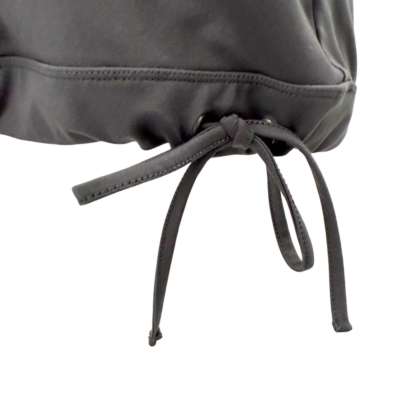 Athleta dark gray Tank Top women's SMALL drawstring waist athleisure workout