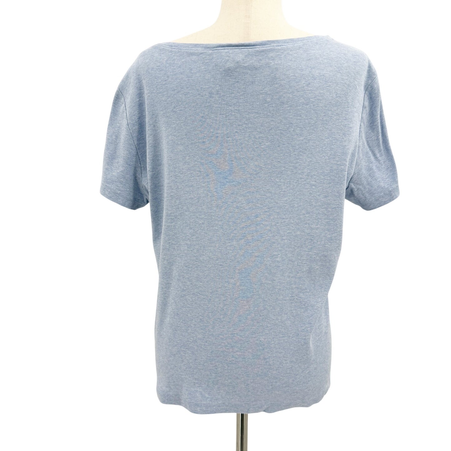 Karen Scott light blue heather Henley Pullover Top women's MEDIUM casual shirt