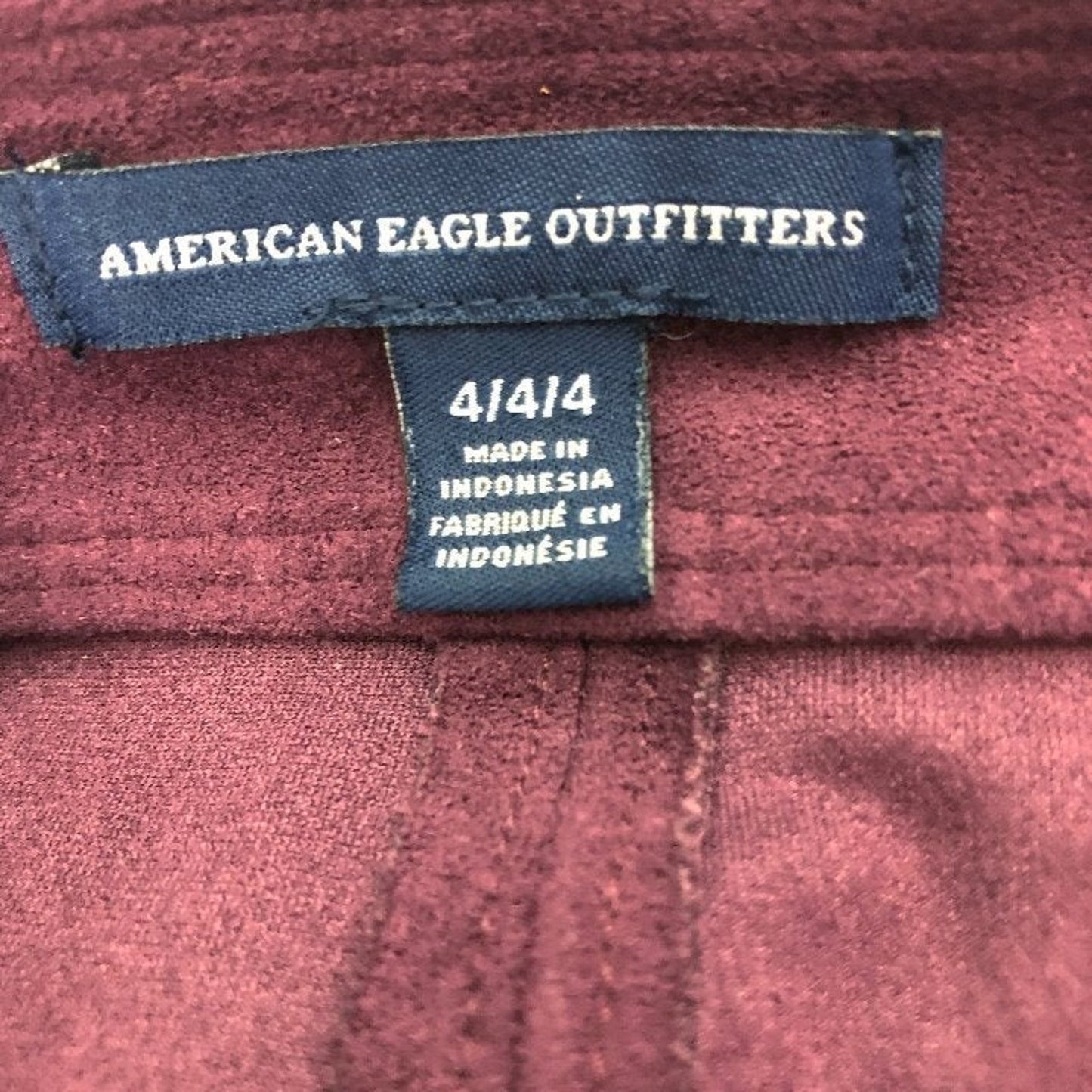 American Eagle faux suede red wine colored short SKIRT mini size 4 womens