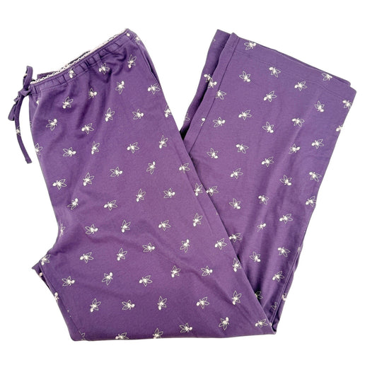 Jockey purple pink floral Sleep Pants women's SMALL pajama lounge bottoms NEW