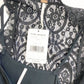 Free People black lace mini Dress w/ slip Tunic Top new $108 size XS extra small