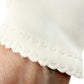 vintage white Fashion Dress Gloves women's SMALL wrist length bow scalloped cuff