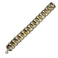 vintage gold & silver tone metal Damascene Link Bracelet marked SPAIN