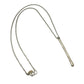 Bellaforma Jewelry silver tone metal Bar Pendant Necklace 18" long chain