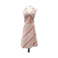 Ann Taylor striped Halter Dress women's size 2 small earth tones white peach