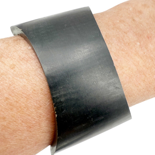 black faux wood Cuff Bracelet costume jewelry small medium size