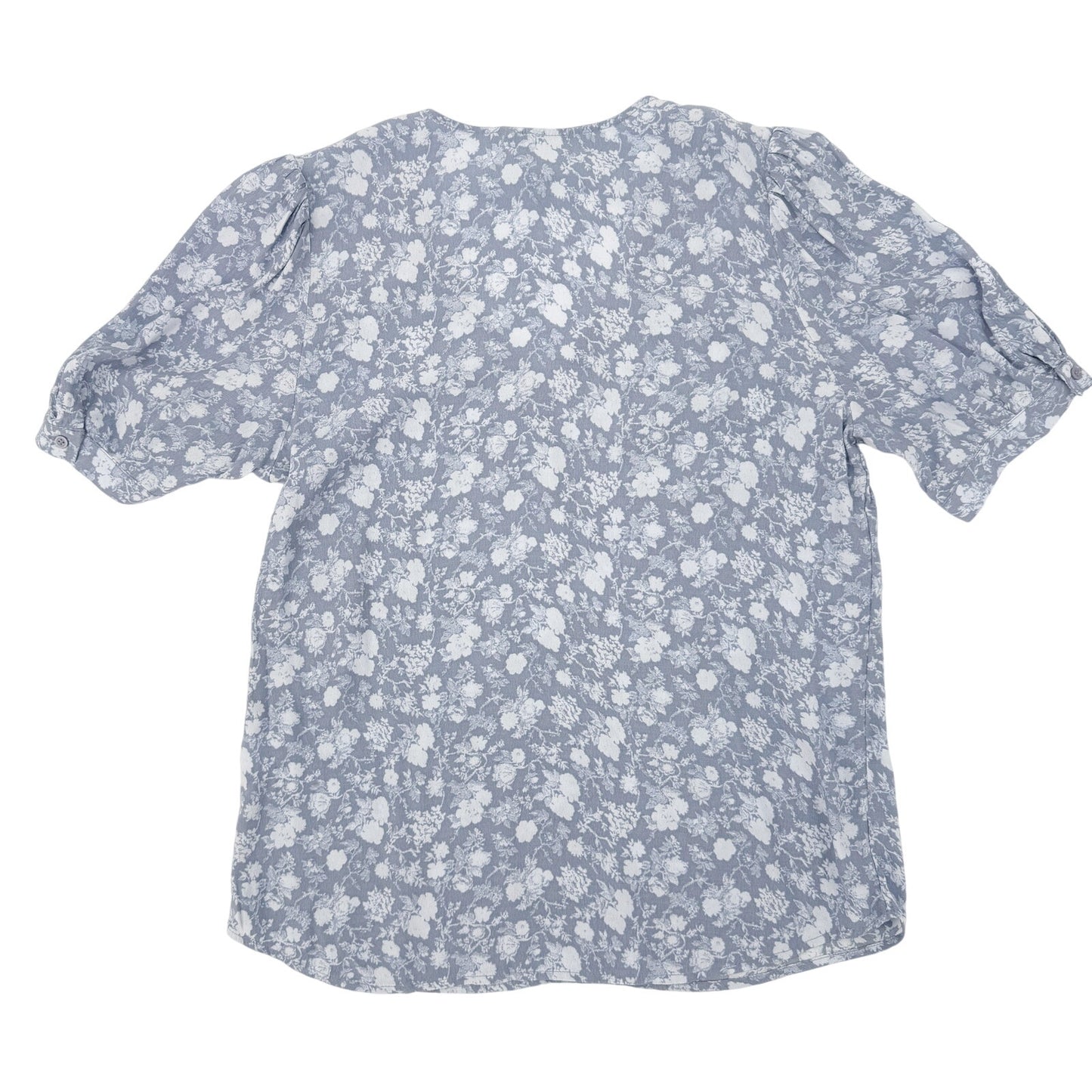 Treasure & Bond blue Blouse pullover Top women's MEDIUM Greta Floral NWT $69 new