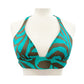 Victoria's Secret brown teal green zebra print Bikini tie Top women's SMALL swim