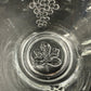 set of 3 vintage Anchor Hocking Vintage Clear Snack Cups grape clusters leaves